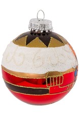 Kurt Adler Christmas Glass Nutcracker Ball Ornaments 80MM