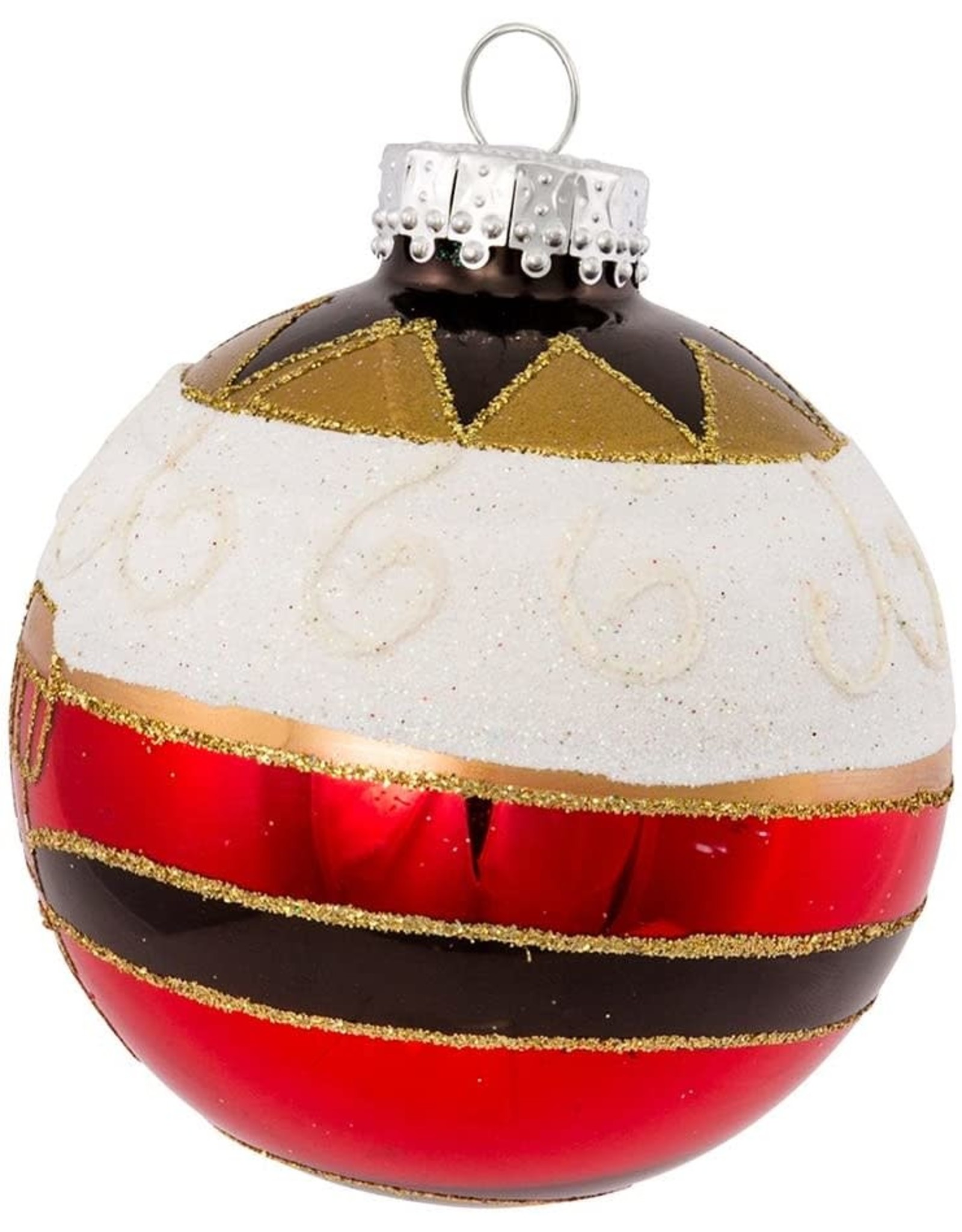 Kurt Adler Christmas Glass Nutcracker Ball Ornaments 80MM