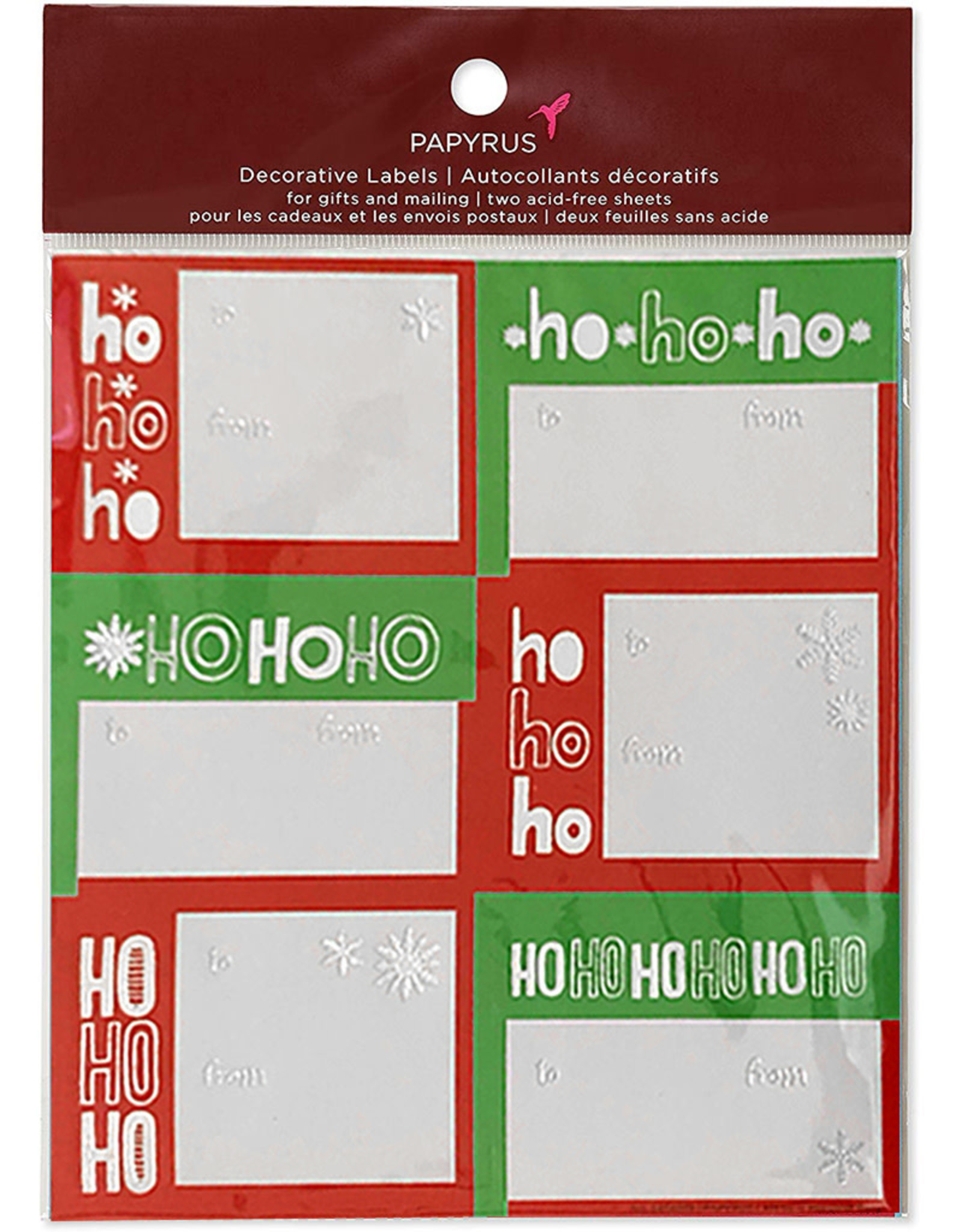 Papyrus Christmas Gift Labels 12 To From Ho Ho Ho Gift Labels 3x2