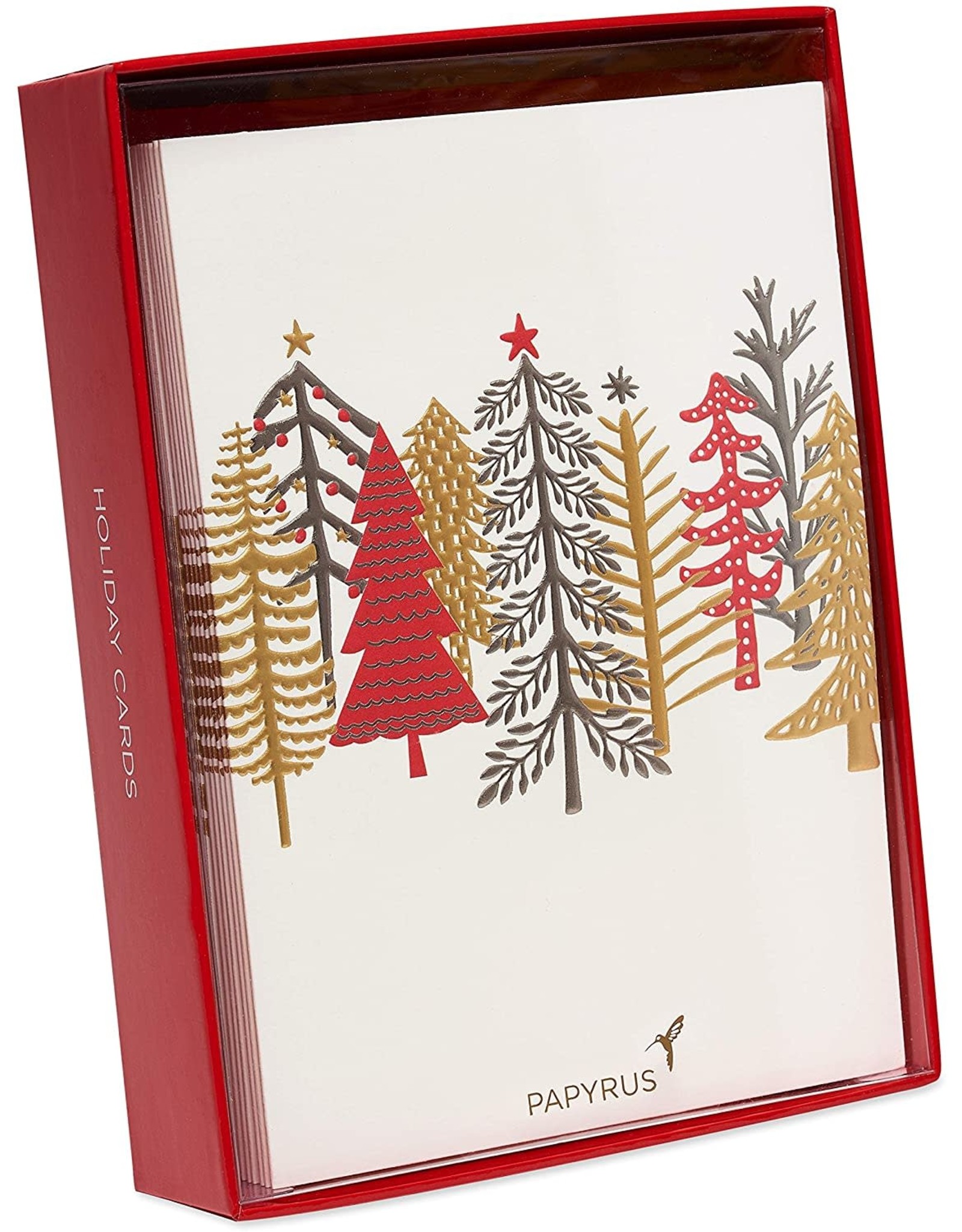 PAPYRUS® Boxed Christmas Cards 12pk Whimsical Trees