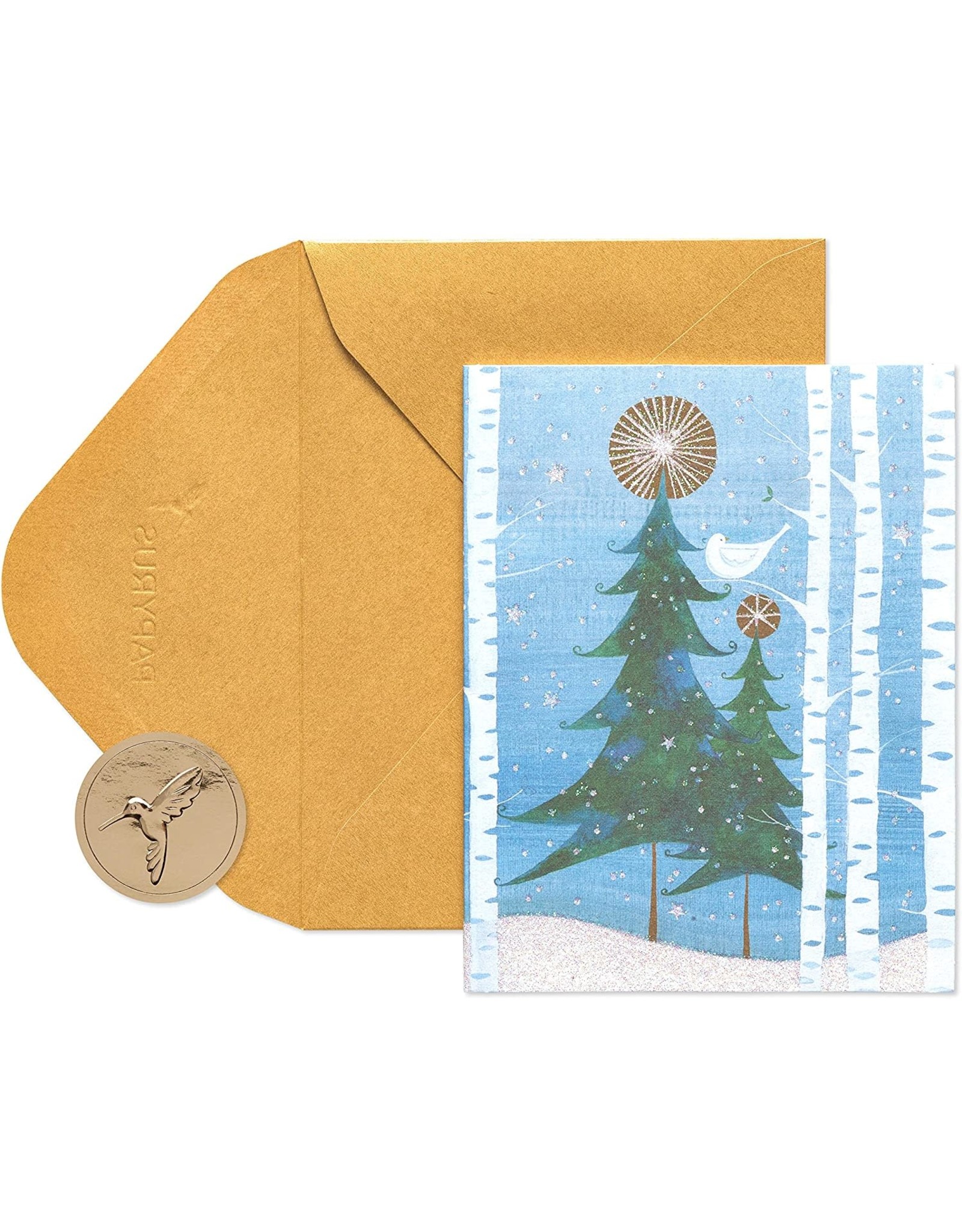 PAPYRUS® Boxed Christmas Cards 20pk Holiday Snowbird And Tree