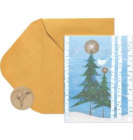 PAPYRUS® Boxed Christmas Cards 20pk Holiday Snowbird And Tree