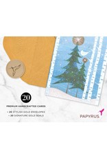 PAPYRUS® Boxed Christmas Cards 20pk Holiday Snowbird And Tree