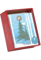 PAPYRUS® Boxed Christmas Cards 20pk Holiday Snowbird And Tree