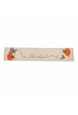 Mud Pie Thanksgiving Table Runner W Embroidered Thankful And Pumpkins