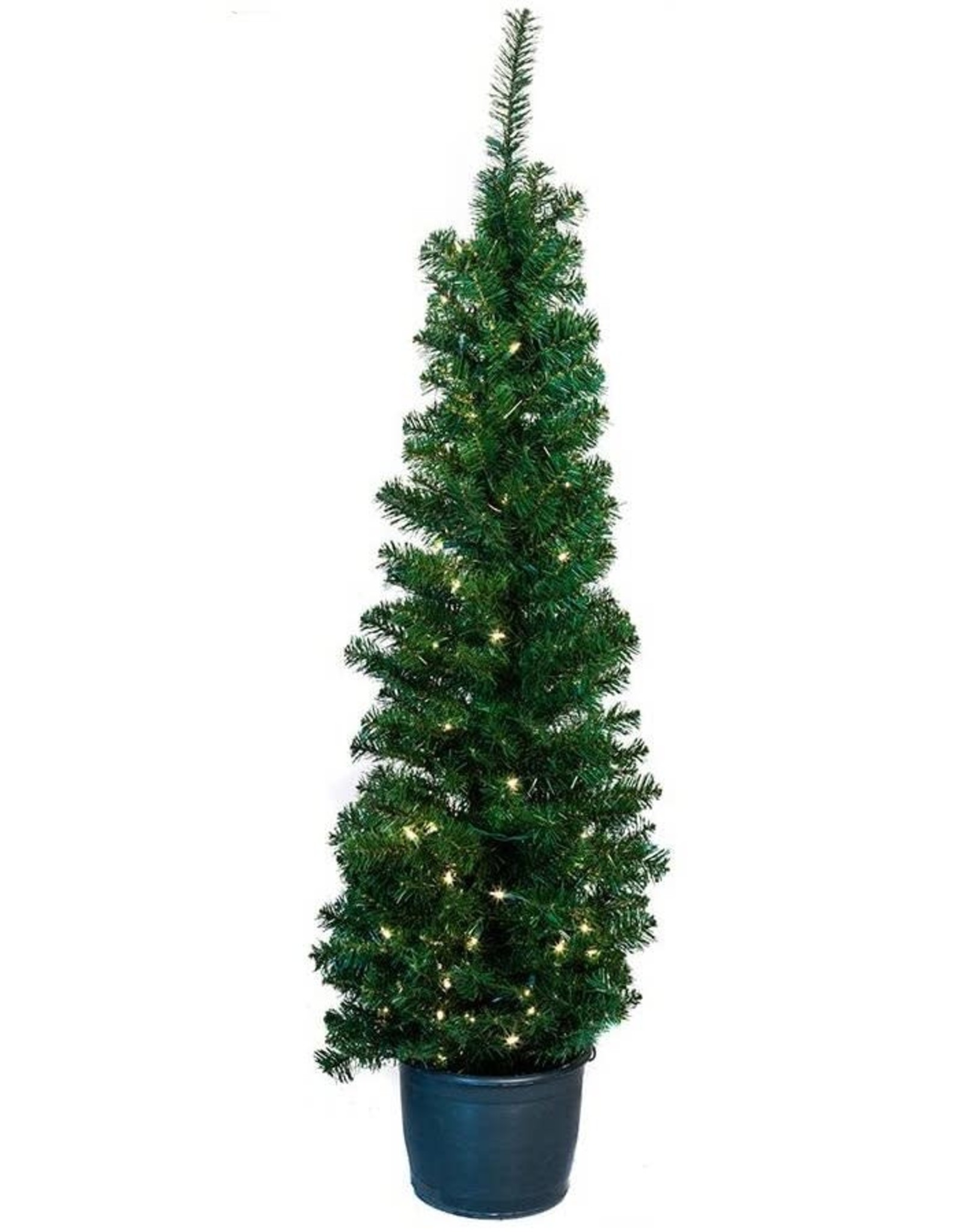 Kurt Adler Christmas Tree Pre-Lit 5 FT Potted Tree with Clear lights