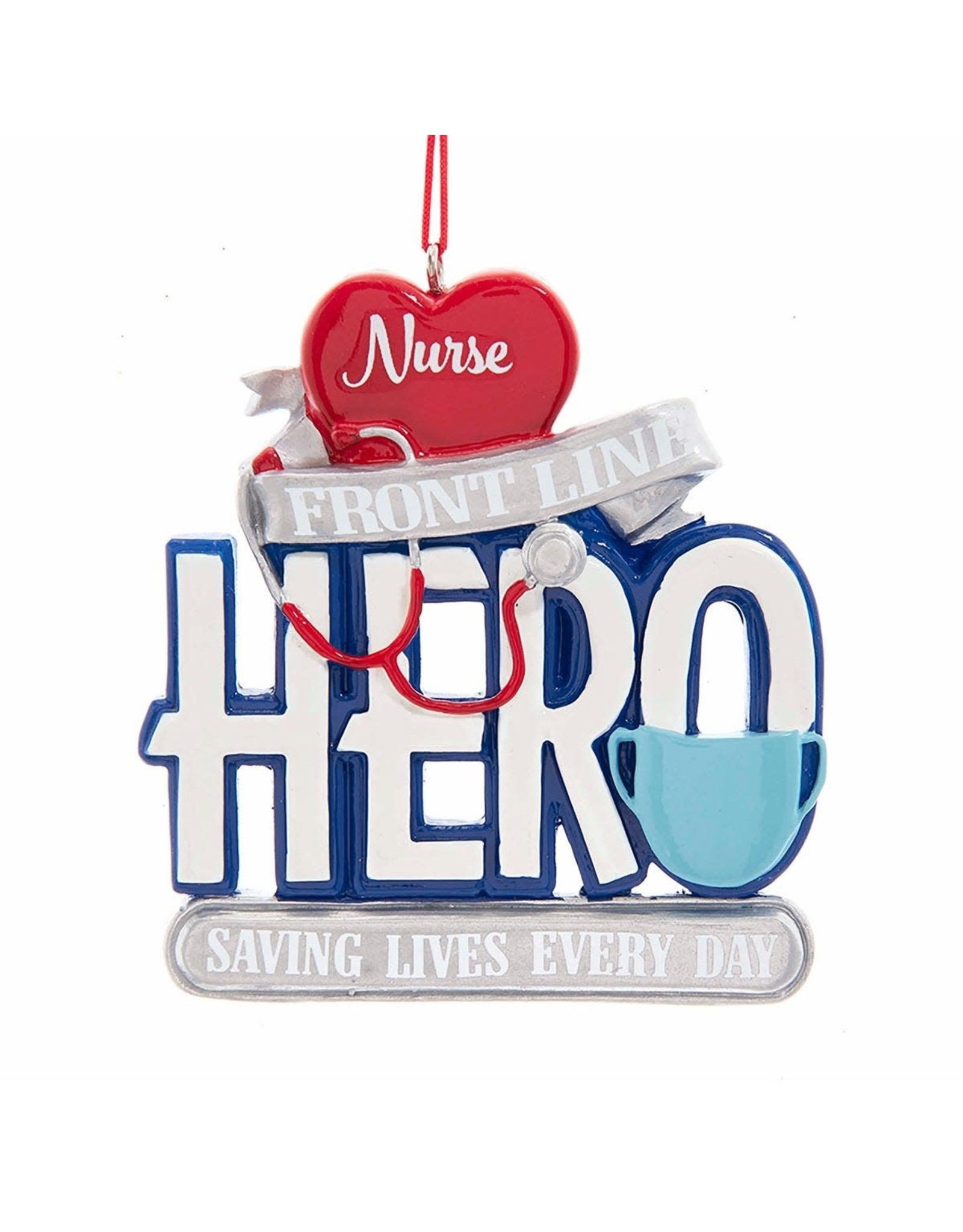 Kurt Adler Front Line Nurse Hero Christmas Ornament