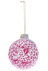 Kurt Adler Glass Ball Christmas Ornaments 80mm - Leopard