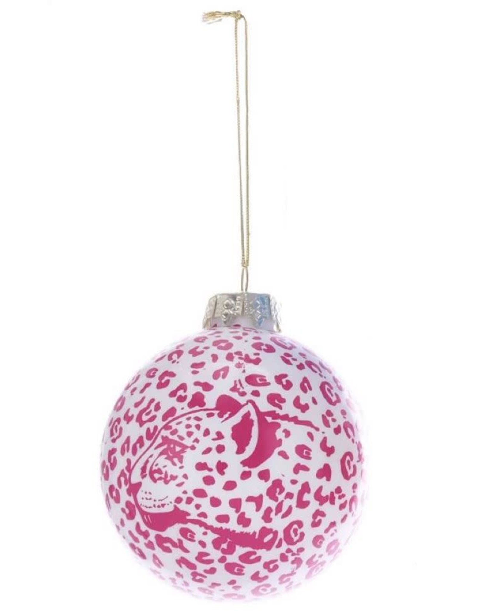 Kurt Adler Glass Ball Christmas Ornaments 80mm - Leopard