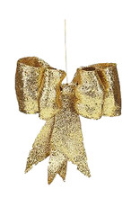 Gold Glitter Bow SM 8 Inch