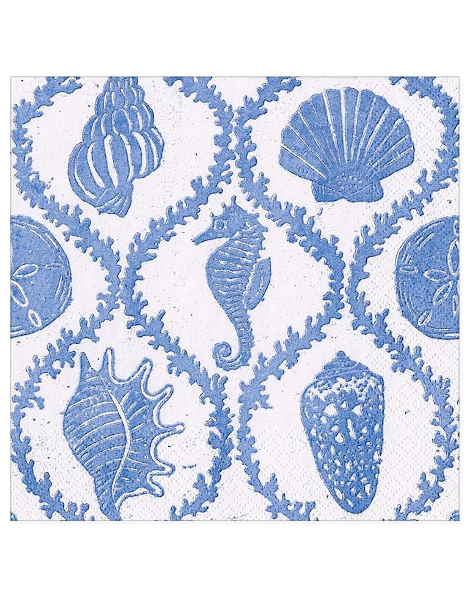 Caspari Paper Cocktail Napkins 20pk Seychelles In Blue