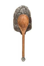 Mud Pie Artichoke Spoon Rest Set With Wooden Spoon