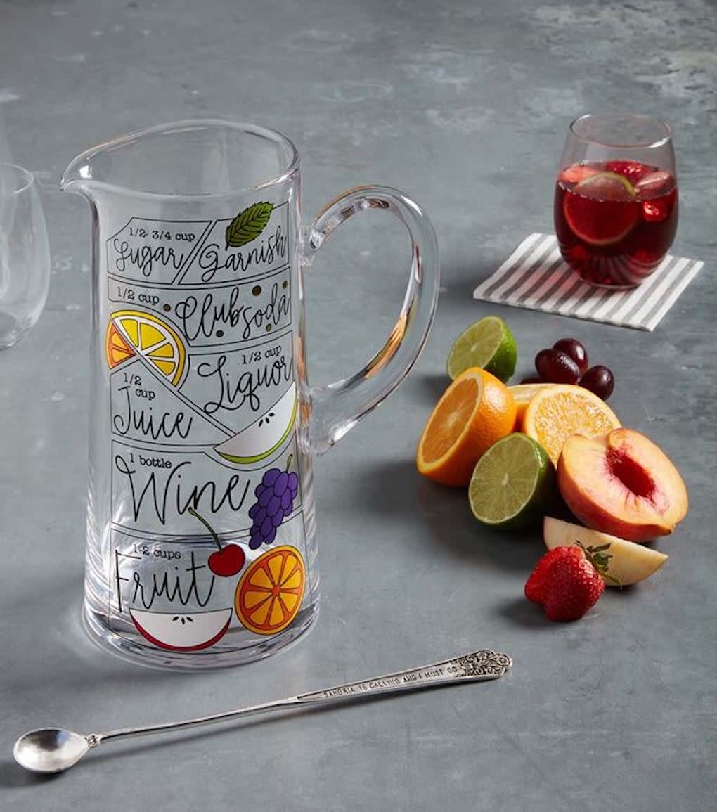 Personalized Glass Sangria Drink Pitchers