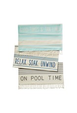 Mud Pie Turkish Beach Pool Towels 70x36 | Good Times & Tan Lines