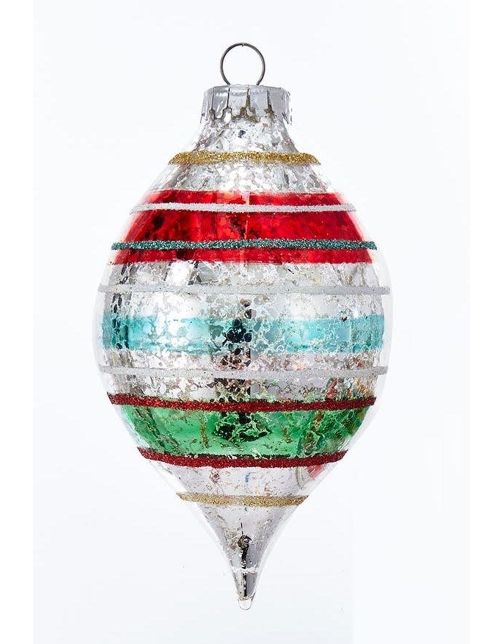 Kurt Adler Early Years Glass Reflector Drop Ornaments 65mm 4pc Box Set