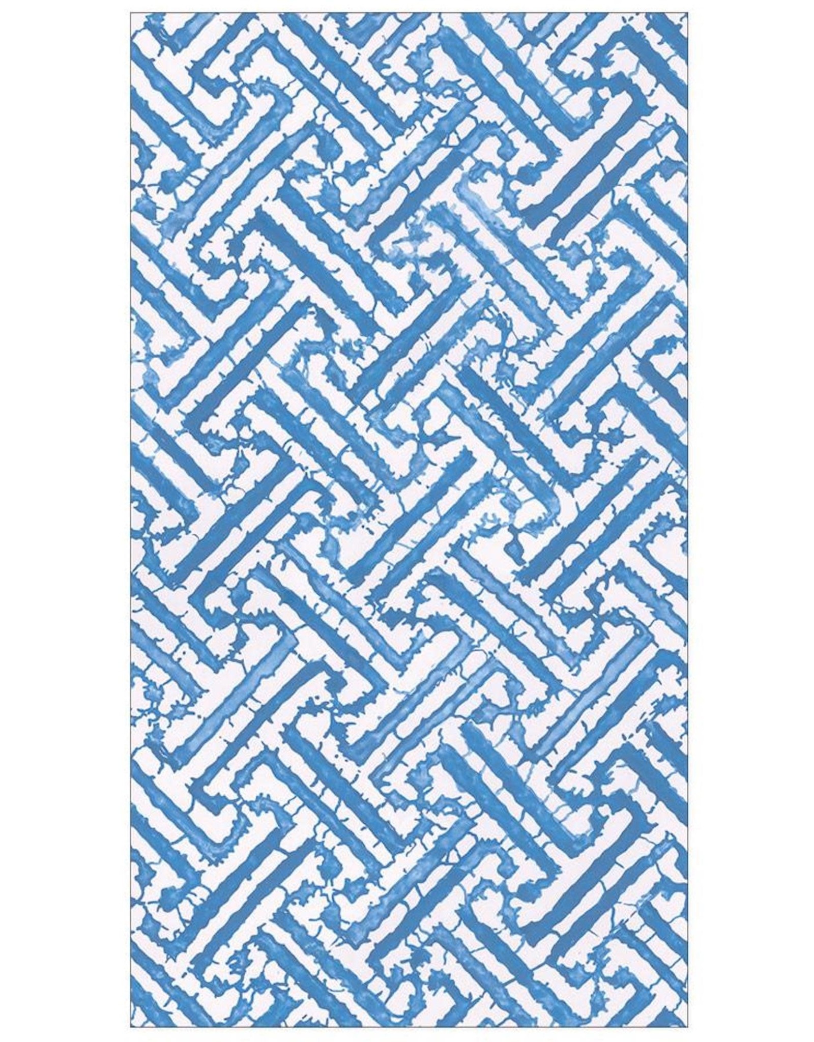 Caspari Paper Guest Towel Napkins 15pk Fretwork Blue