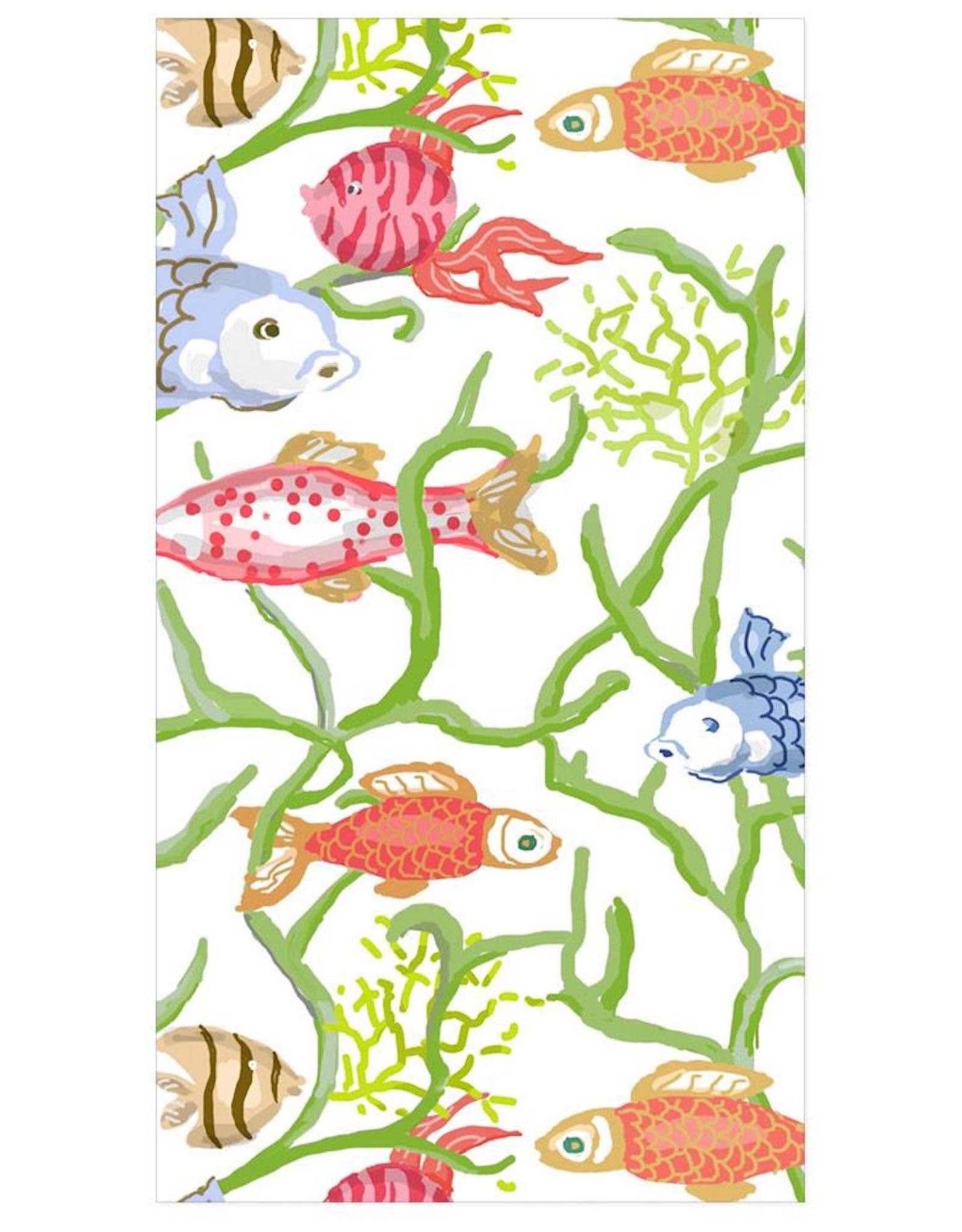 Caspari Paper Guest Towel Napkins 15pk Tropical Reef