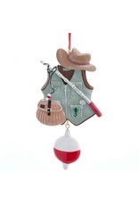 Kurt Adler Fishing Vest Ornament For Personalization