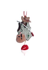 Kurt Adler Fishing Vest Ornament For Personalization