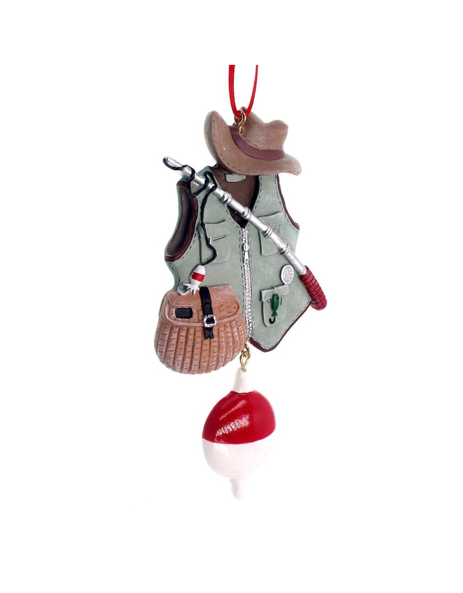 Kurt Adler Fishing Vest Ornament For Personalization