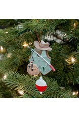 Kurt Adler Fishing Vest Ornament For Personalization