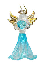 Kurt Adler Crystal Birthstone Angel Ornaments MARCH