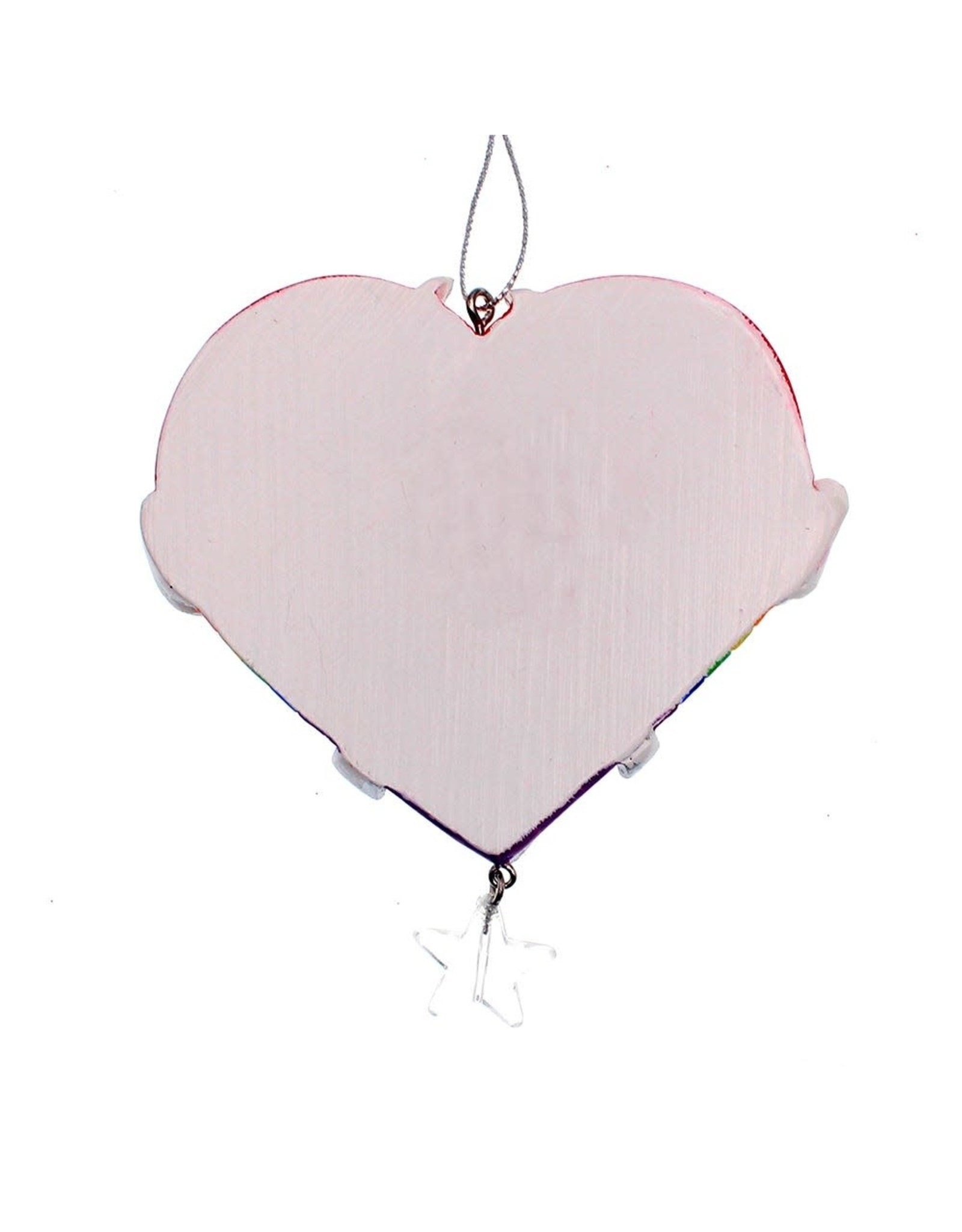 Kurt Adler Love Is Magical Unicorn Rainbow Heart Ornament