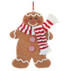 Kurt Adler Gingerbread Boy With Scarf Ornament
