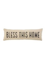 Mud Pie Bless This Home Long Pillow 11x35 inch