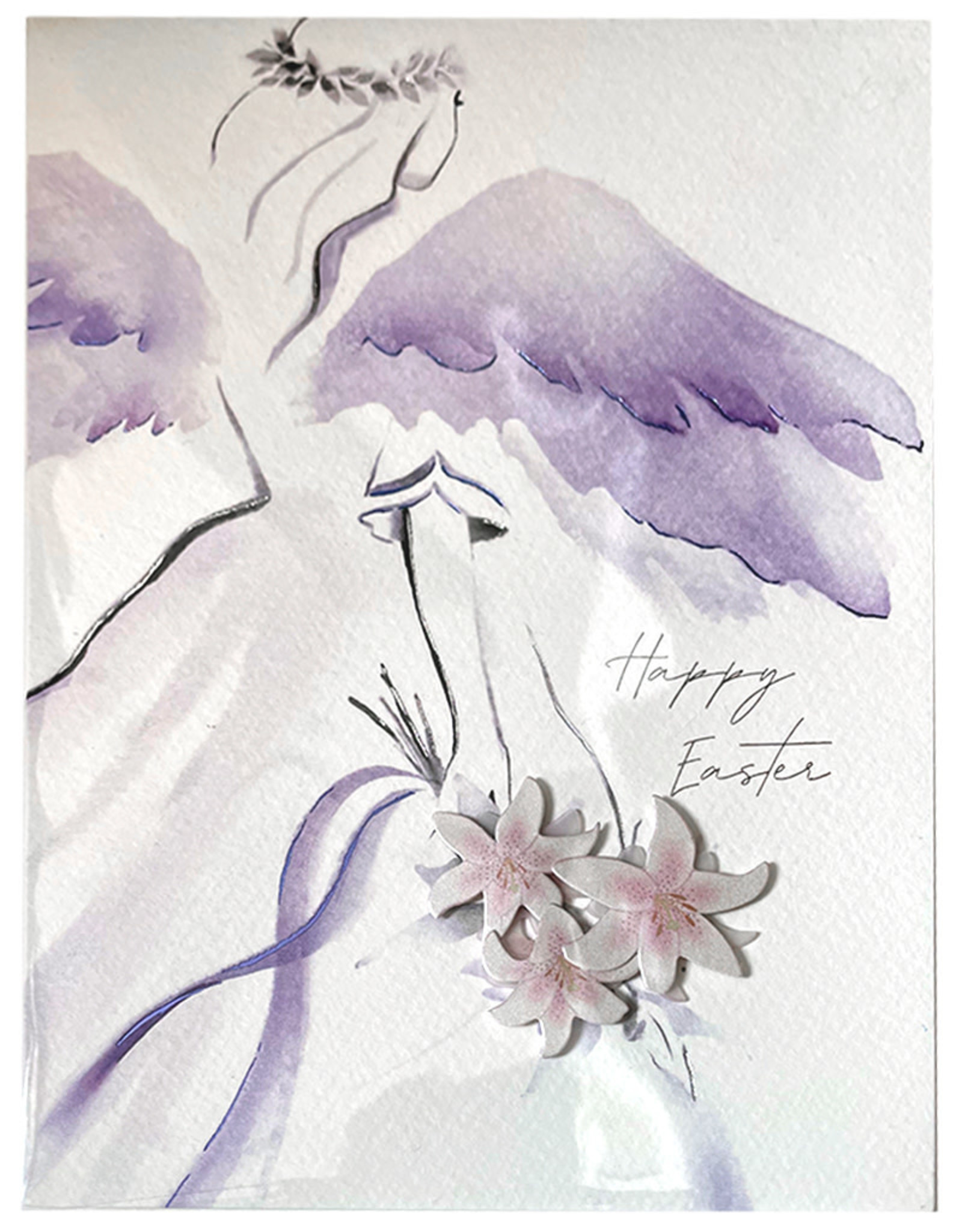 PAPYRUS® Easter Cards Angel With Flowers Card