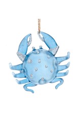 Kurt Adler Glittered Crab Ornament 4 Inches