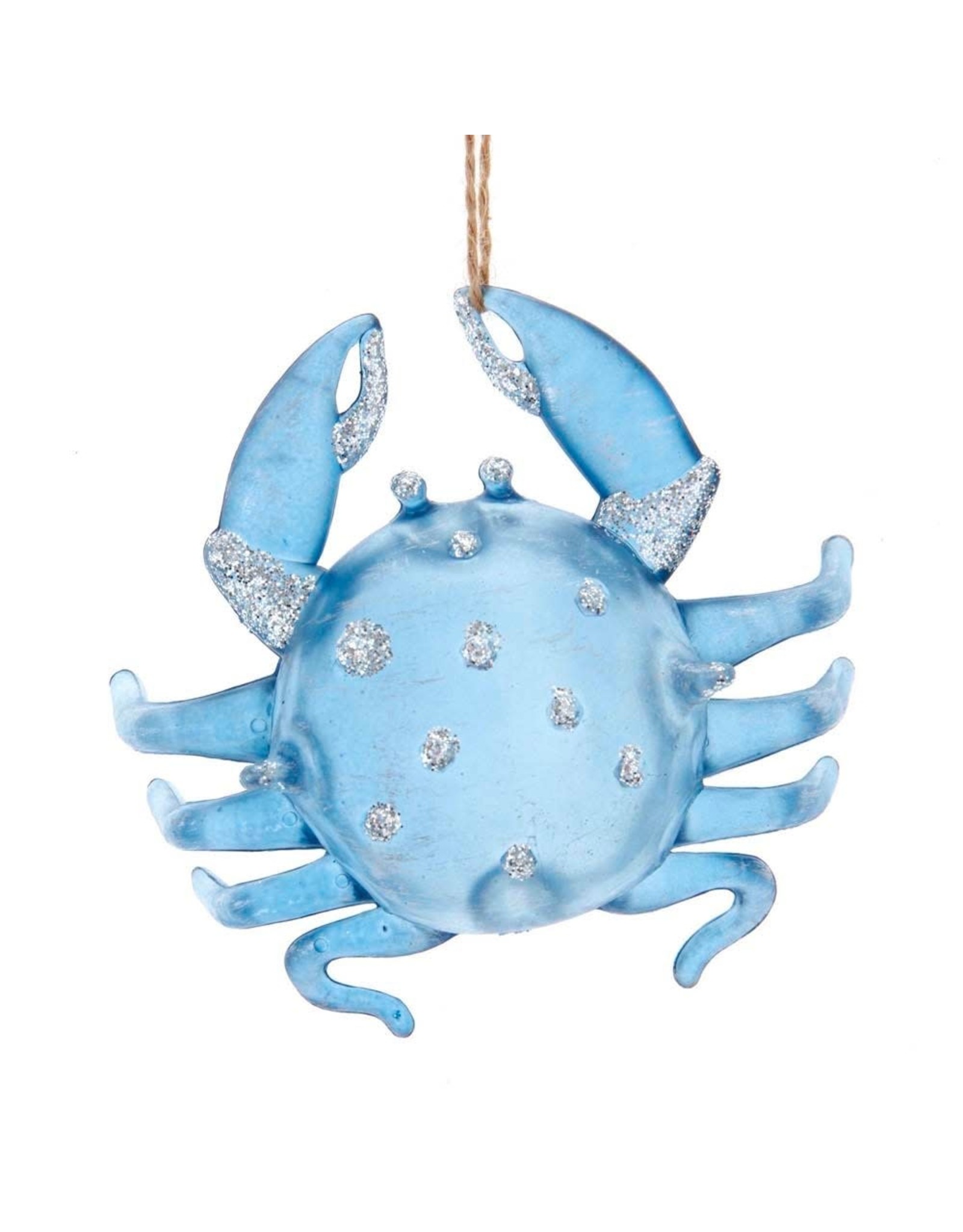 Kurt Adler Glittered Crab Ornament 4 Inches