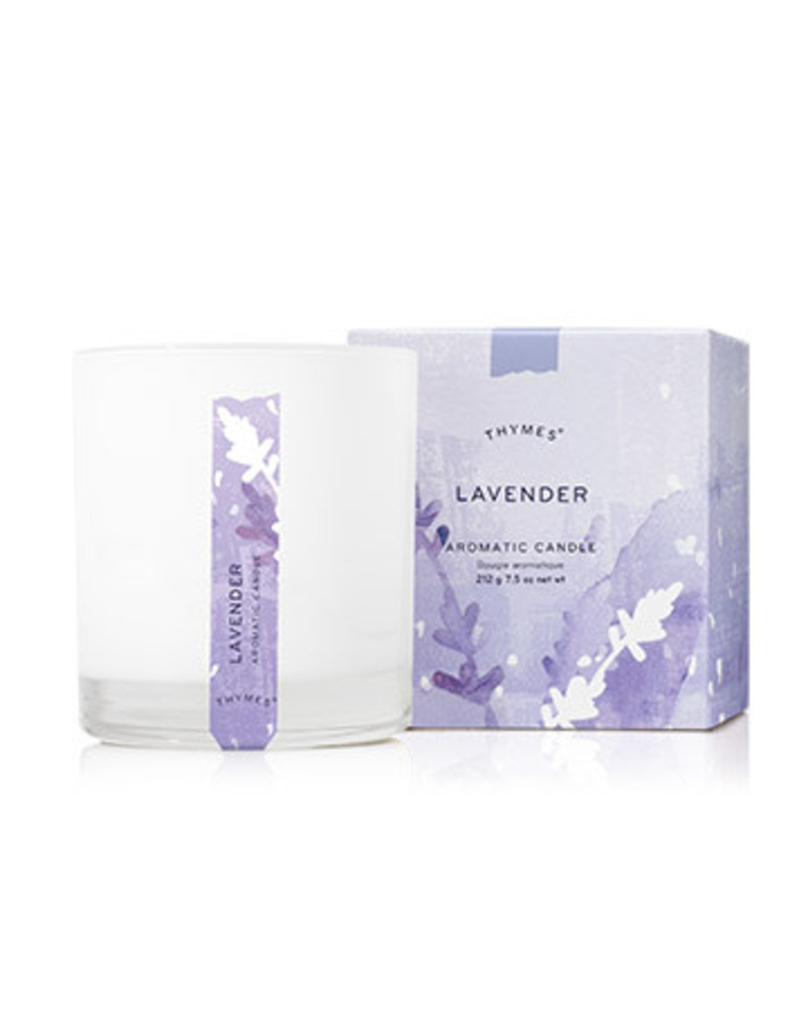 Lavender Candle Glass Jar Candle 7.5 Oz