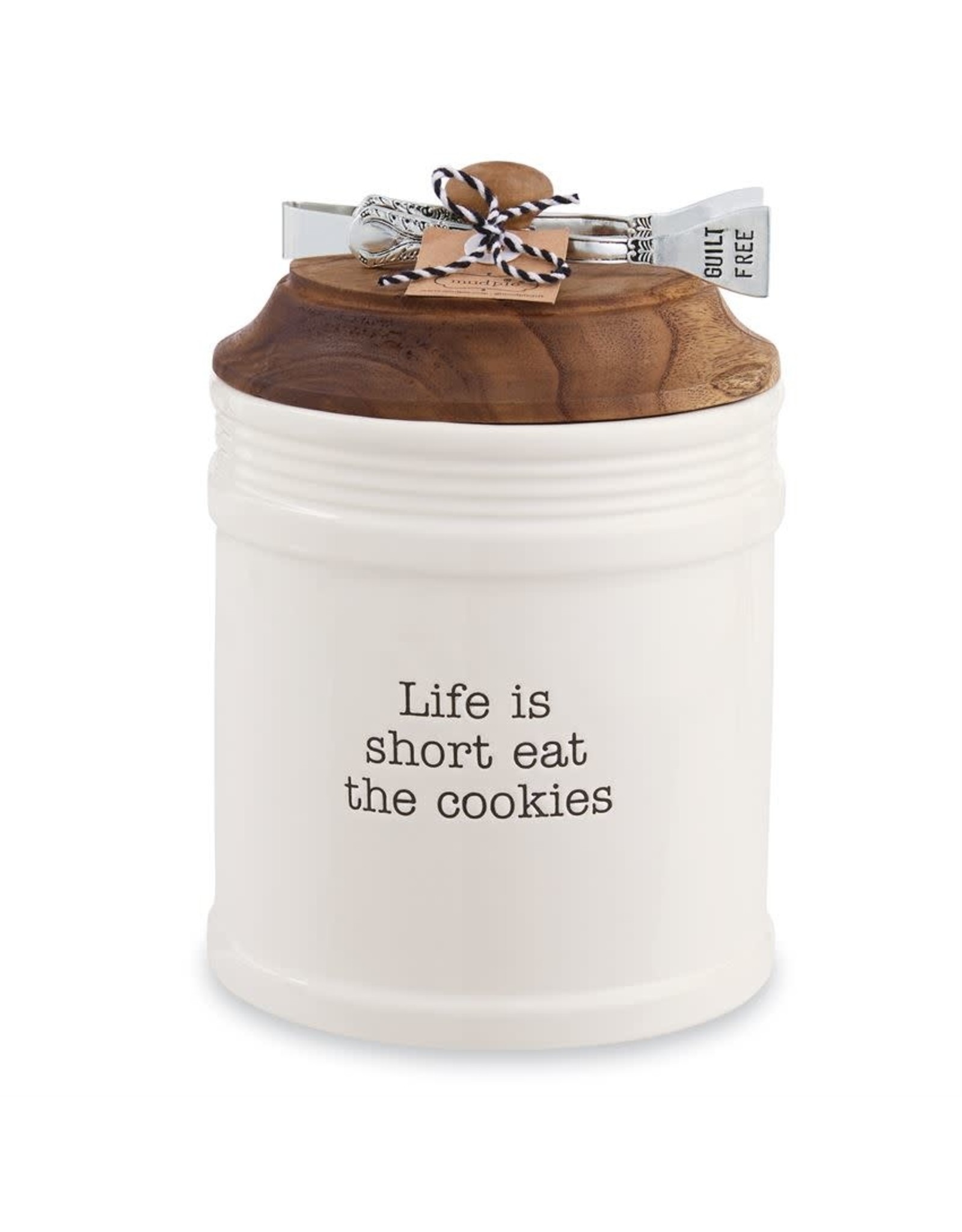 Mud Pie Cookie Jar With Tongs Set Life Is Short Eat The Cookies