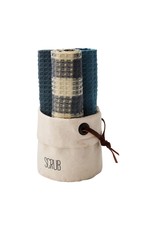 Mud Pie Canvas Dish Towel Basket Set - SCRUB