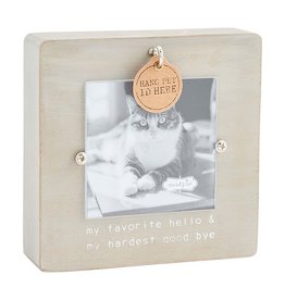 Mud Pie Deceased Pet Frame ID Tag Hook Favorite Hello Hardest Good Bye