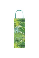 Caspari Wine And Bottle Gift Bag Palm Fronds