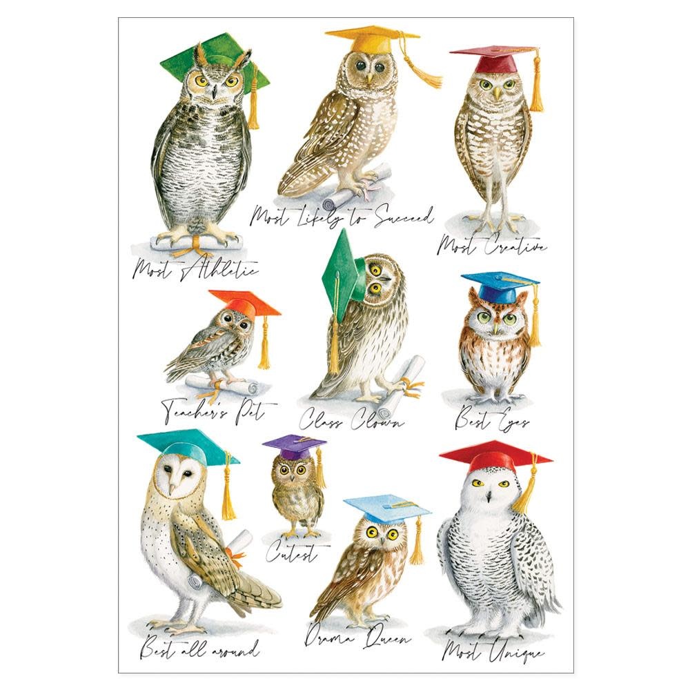 Caspari Graduation Cards Owls Graduation Card