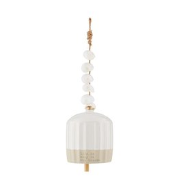 Mud Pie Stoneware And Shell Wind Chime - Life Is Easy In The Breeze