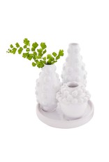 Mud Pie White Beaded Bud Vase Tray Mud Pie White Beaded Bud Vase Tray