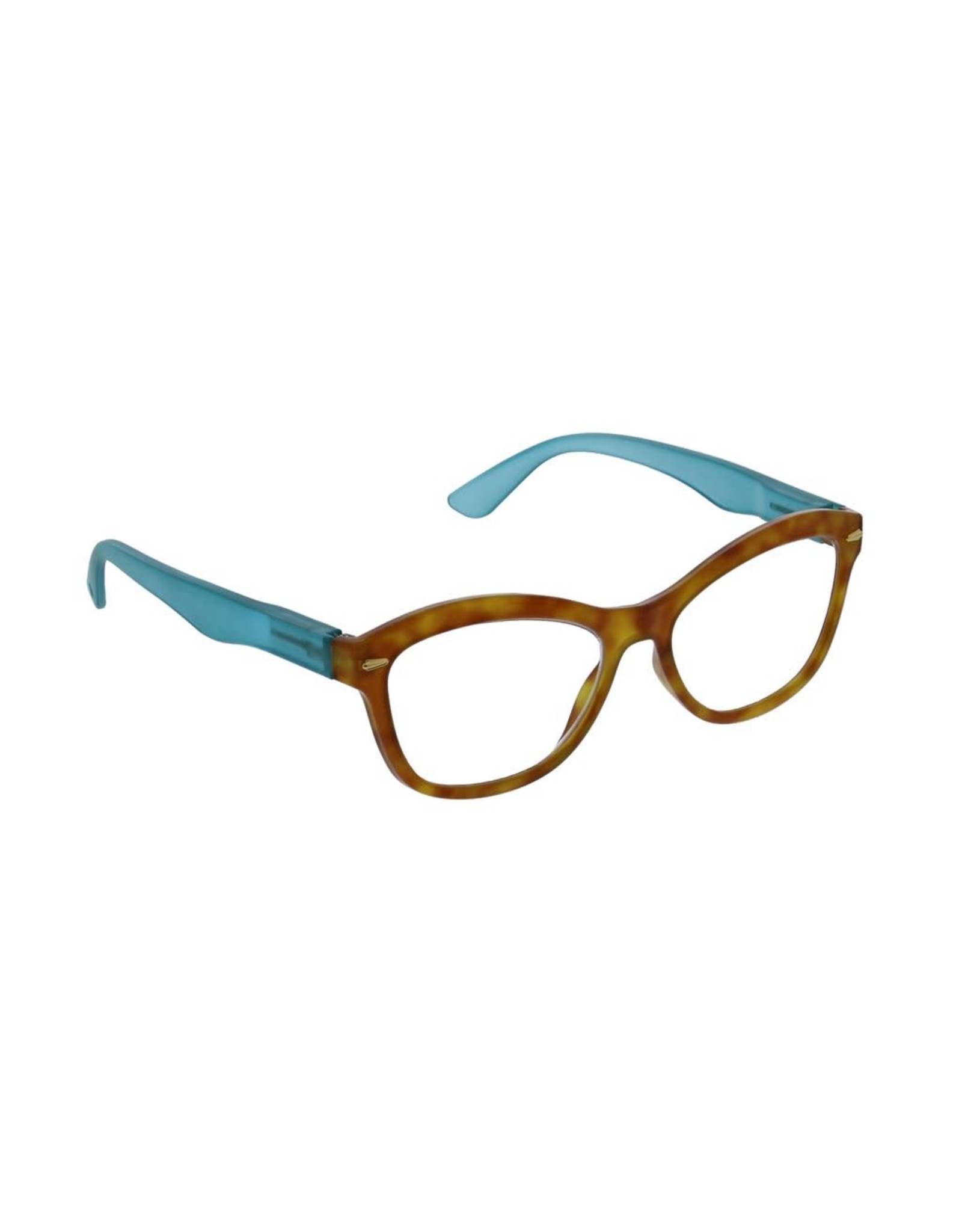 Reading Glasses Monterey Bay Honey Tortoise-Teal +3.50