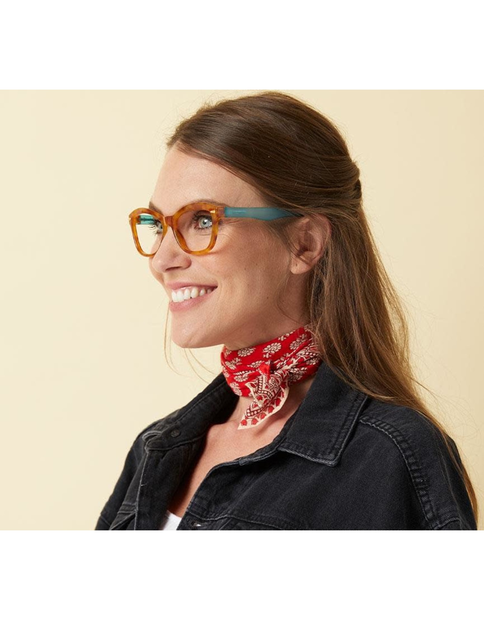 Reading Glasses Monterey Bay Honey Tortoise-Teal +3.50