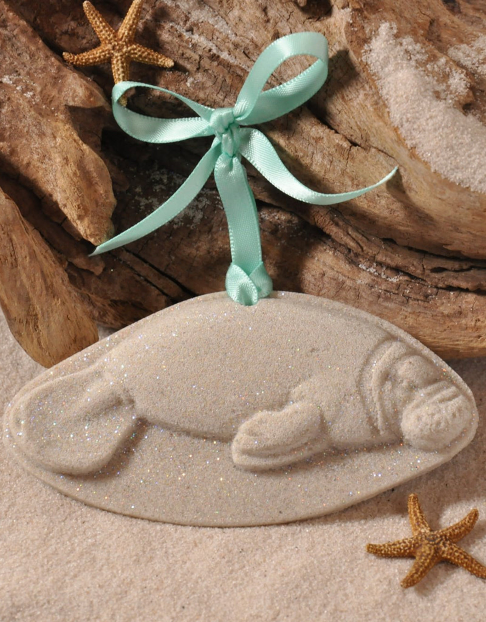 DIGS-N-GIFTS Manatee Sea Cow Sand Christmas Ornament