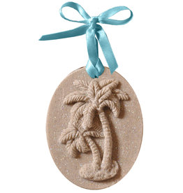 DIGS-N-GIFTS Palmetto Palm Sand Christmas Ornament