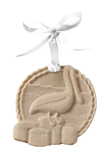 DIGS-N-GIFTS Pelican Sand Christmas Ornament