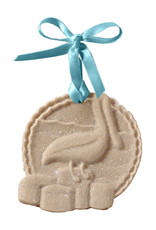 DIGS-N-GIFTS Pelican Sand Christmas Ornament