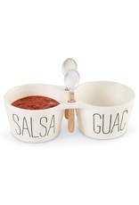 Mud Pie Salsa And Guac Double Dip Set With 2 Spoons