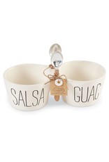 Mud Pie Salsa And Guac Double Dip Set With 2 Spoons