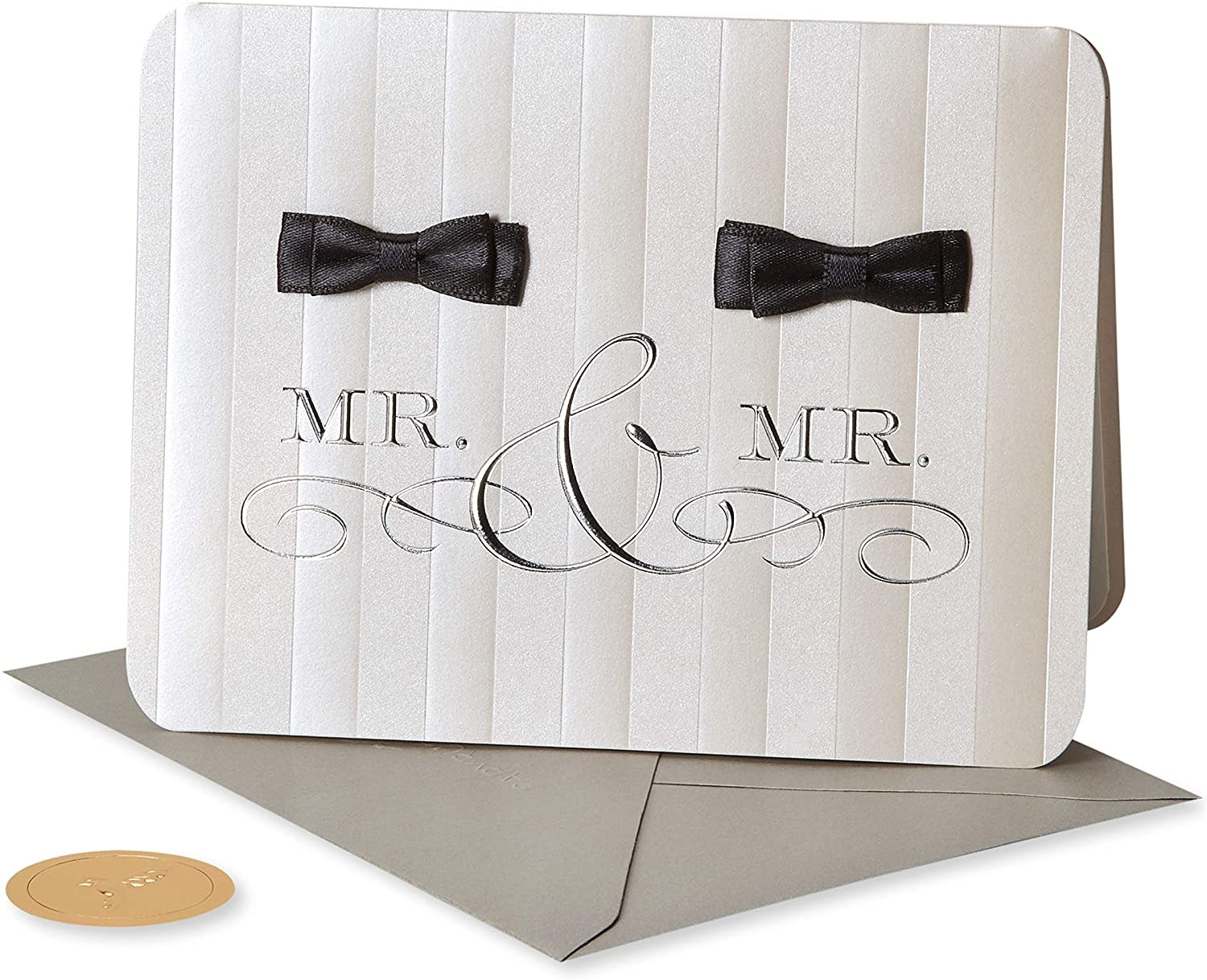 Silver Bow Wedding Card Box