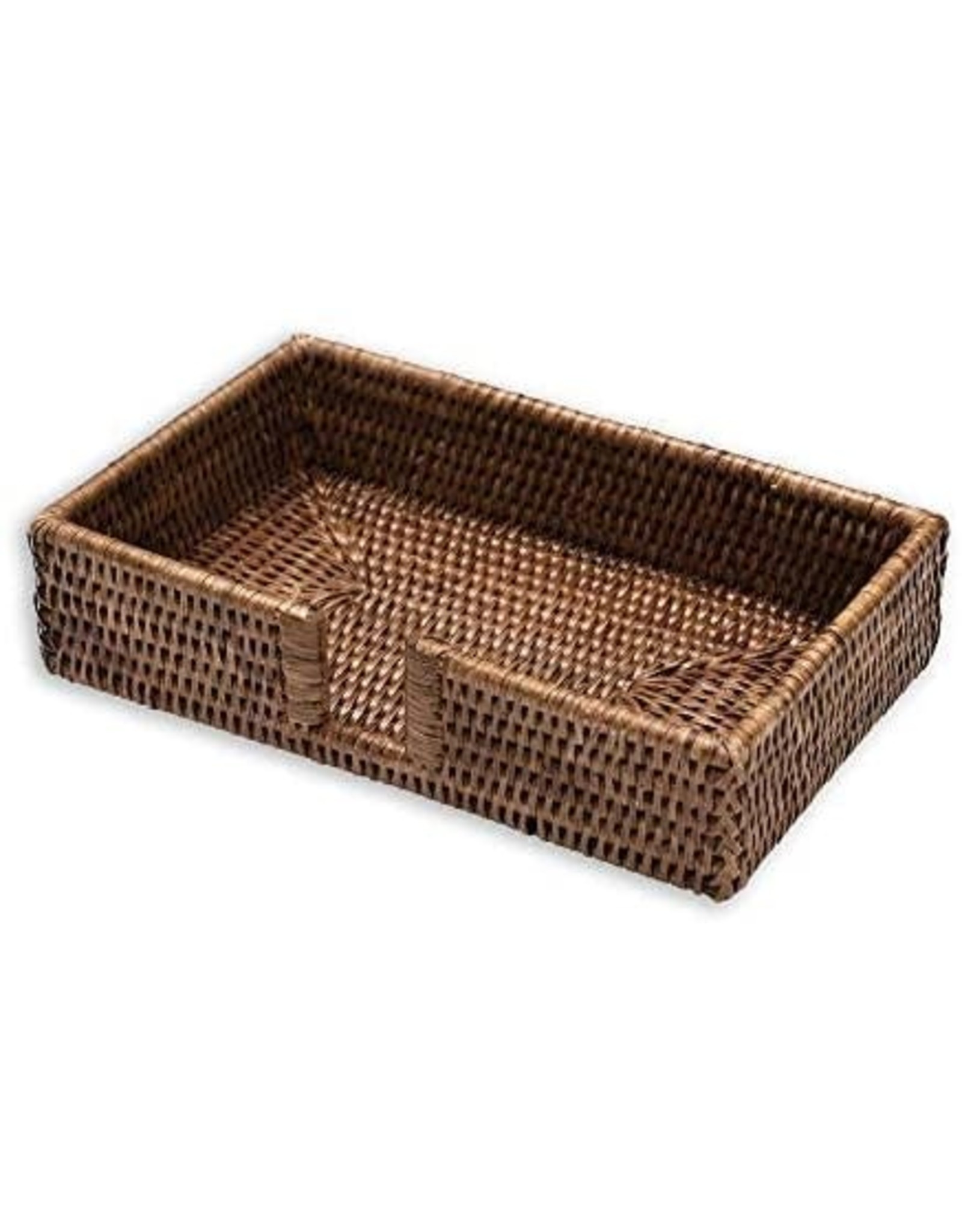 Caspari Rattan Guest Towel Napkin Holder Rattan